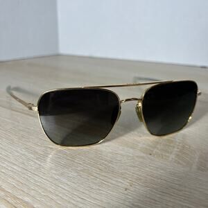 Vintage Krewe 529 Polar Scout Sunglasses Gold Frames 58-17 New Orleans READ DESC